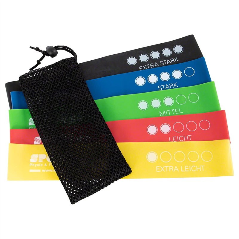 Sport-Tec Bande Élastique Fitness, Sangles des Musculation, Lot de 5, Bande de Résistance Élastique en Latex Équipement d'Exerci