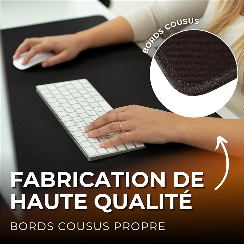 Image secondaire de silmo Tapis de Souris S (250 x 200 mm) Petit Mouse Pad, Motif Noir - Approprié pour Souris de Bureau et Gaming