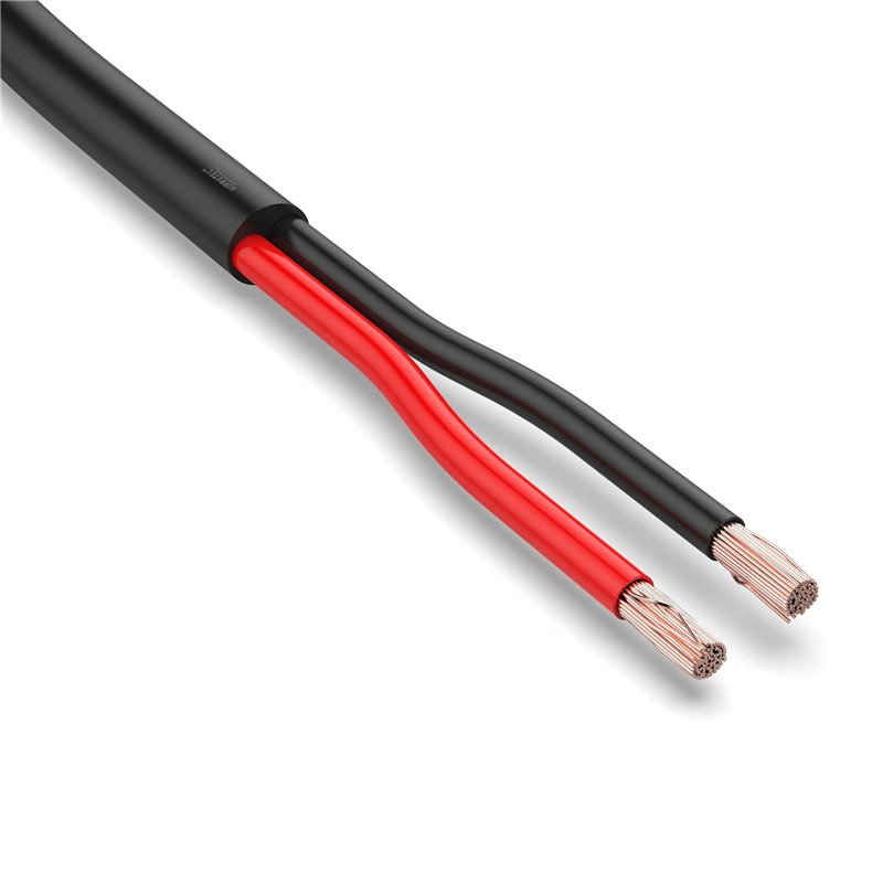 Auprotec Câble de véhicule 5 m - 2 x 1,0 mm² - Câble rond 2 fils noir/rouge - Câble électrique FLRYY - Pour remorque de voiture