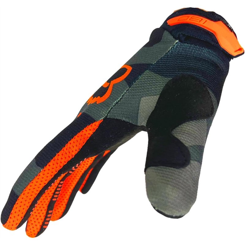 Image secondaire de Fox 180 BNKR Gants de vélo, VTT, vélo électrique, vélo de route, noir, camouflage/orange, taille M
