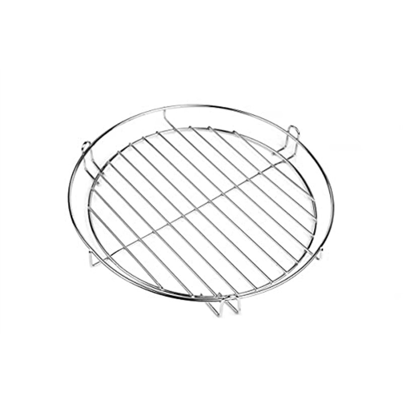 HeRo24 Grille de cuisson chromée de 40 cm avec rail de suspension, grille de maintien au chaud pour barbecue pivotant à 3 pieds.