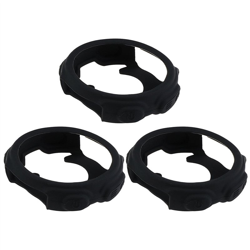 eMagTech 3X Étui de Protection pour Montre en Silicone Noir Étuis Smartwatch Antichoc Compatibles avec Garmin Forerunner 235 735