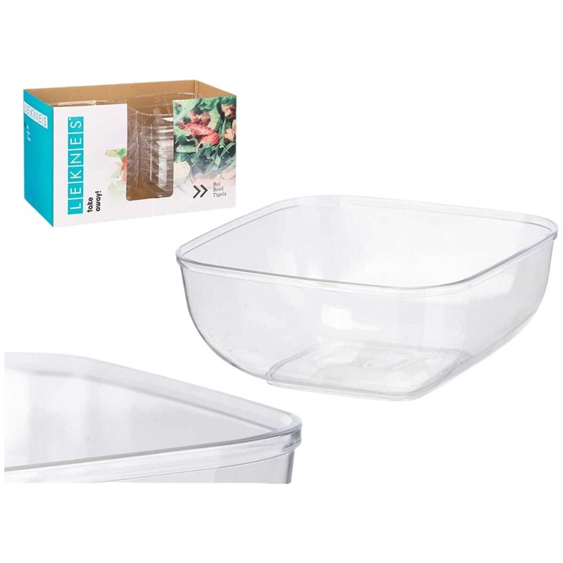 Image secondaire de Service de vaisselle Leknes CK80688-1 Transparent Plastique 5 L 25,5 x 12,3 x 25,5 cm (12 Unités)
