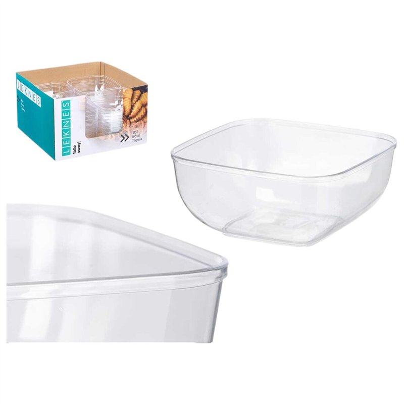 Image secondaire de Set de Bols Leknes CK80688 Transparent Plastique 800 ml 15,3 x 7 x 15,3 cm (24 Unités)