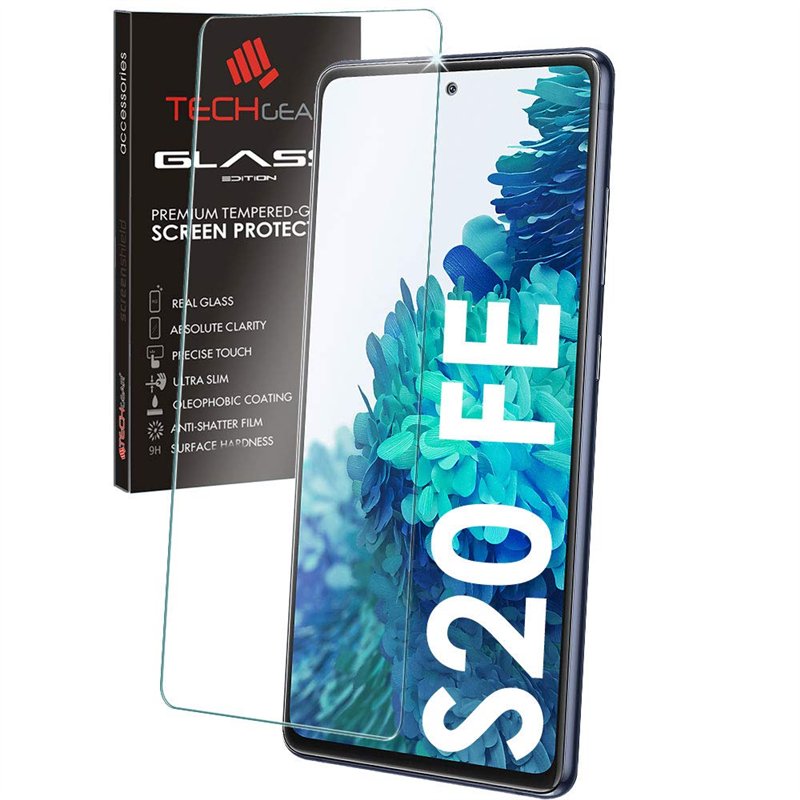 TECHGEAR Protection Écran en Verre Trempé Compatible avec Samsung Galaxy S20 FE, Protecteur d'Écran Original en Verre Trempé [2.