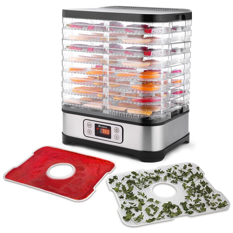 Image secondaire de COOCHEER Déshydrateur Aliment 8 Plateaux, Déshydrateur de Légume de Fruit avec Minuterie et Réglages de Température, écran à LED