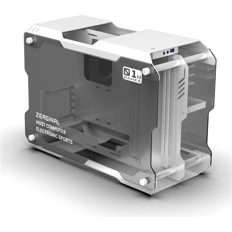 Zeaginal ZC-01M (Blanc) ZC-01M-WH - Boitier PC Aluminium Ouvert Gaming