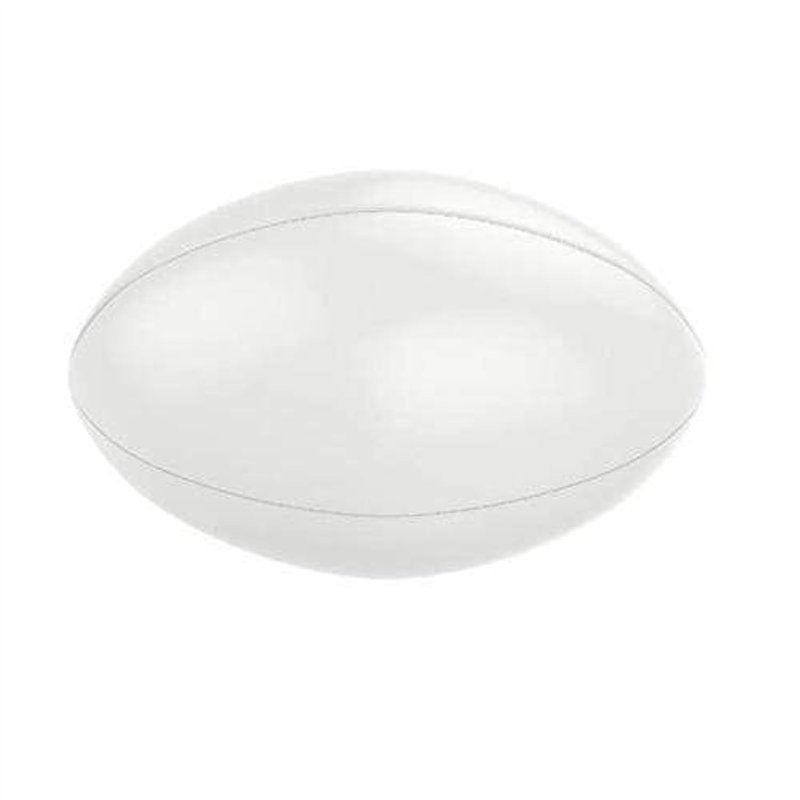 We Print Balls Ballon de rugby en caoutchouc Blanc uni Taille 5