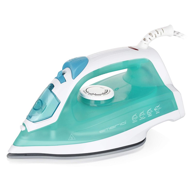 Emerio Fer à Repasser, 2000 W, Semelle en céramique particulièrement Glissante, autonettoyante, Fonction Jet, système Anti-Goutt