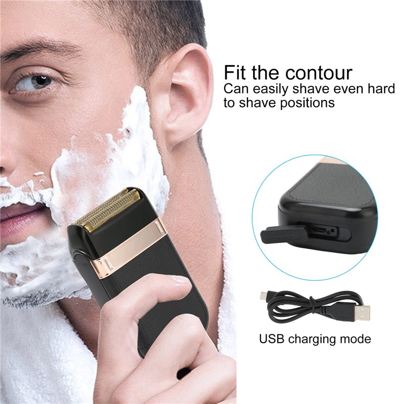 Image secondaire de Rasoir Électrique Homme À Grille Sans Fil, Shaver Gold et Titanium Foil, Professionnel pour Coiffeur et Barbier, Tondeuse Barbe