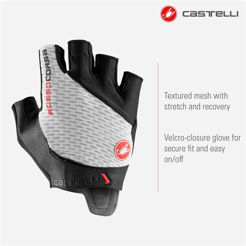 Image secondaire de CASTELLI Rosso Corsa Pro V Glove Men's, White Black, L
