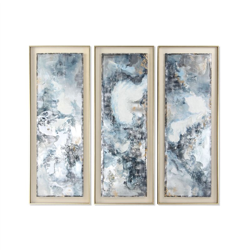 Cadre DKD Home Decor Abstrait Moderne (53,5 x 5 x 140 cm) (3 Unités)