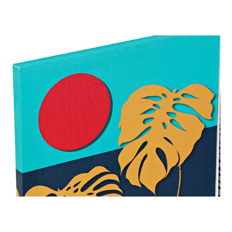 Image secondaire de Cadre DKD Home Decor Tropical Toile Tropical (30 x 1,8 x 40 cm) (4 Unités)