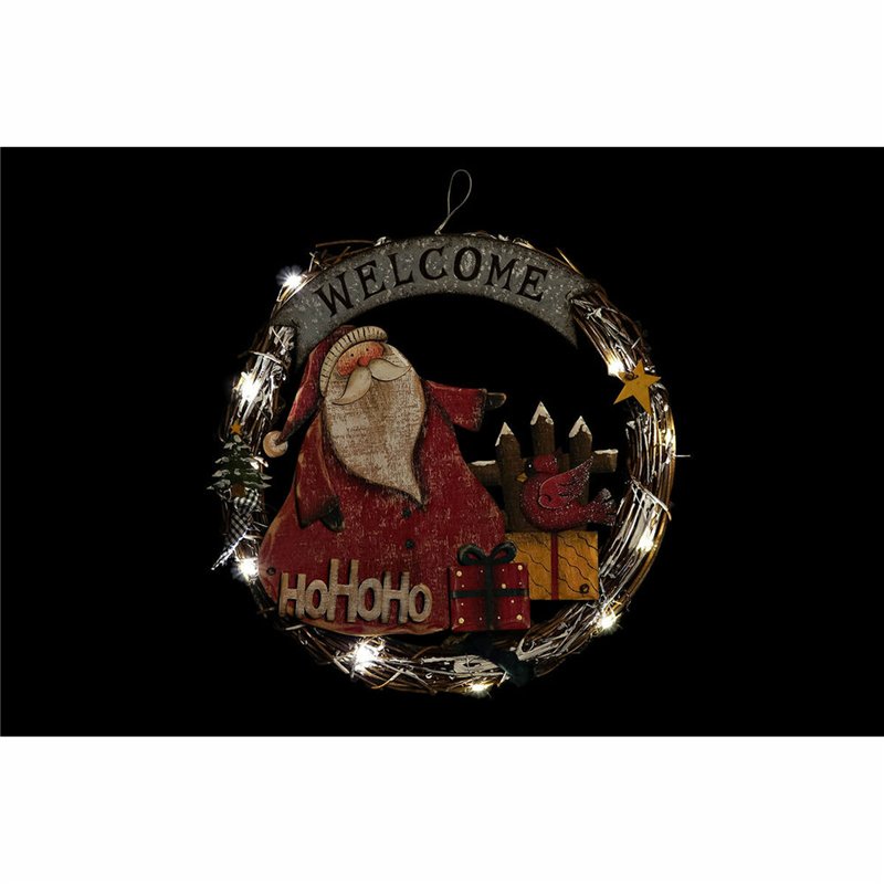 Image secondaire de Décorations de Noël DKD Home Decor Bois Corde Père Noël (2 pcs) (31 x 4 x 30 cm)