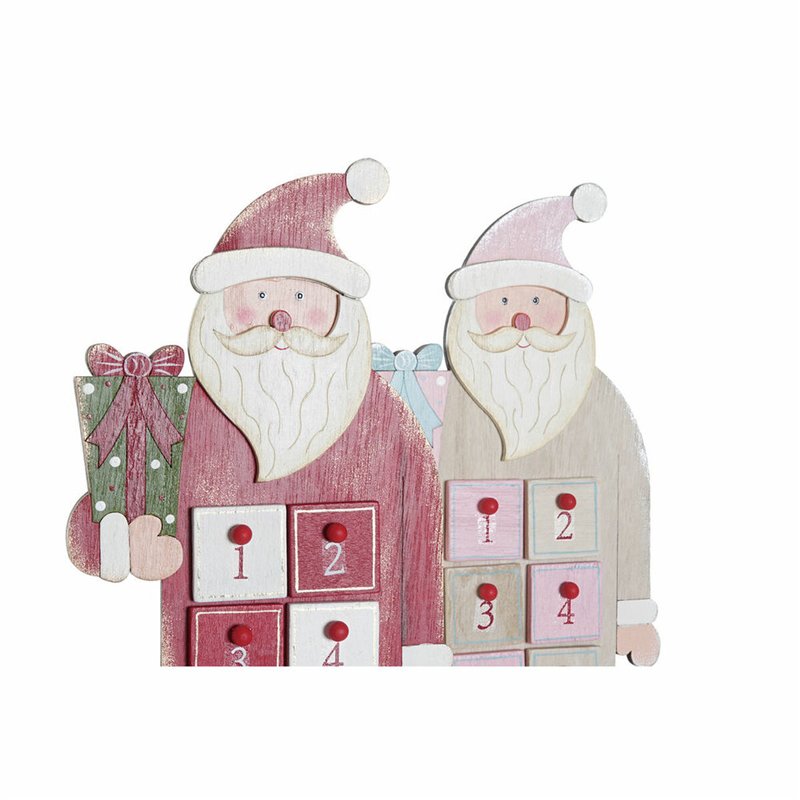 Image secondaire de Calendrier de lAvent DKD Home Decor Bois Père Noël (2 pcs) (14 x 7 x 64 cm)