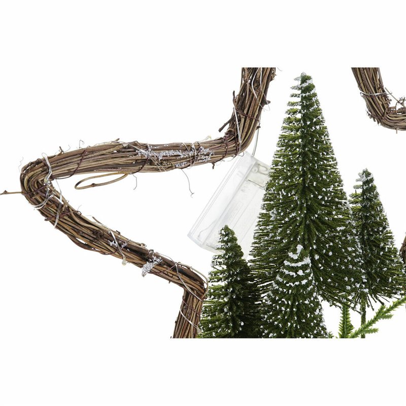 Image secondaire de Décorations de Noël DKD Home Decor Rotin (2 pcs) (43 x 10 x 43 cm)