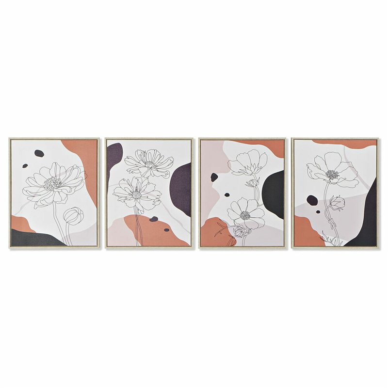 Cadre DKD Home Decor S3018016 Abstrait (40 x 2,5 x 50 cm) (4 Unités)