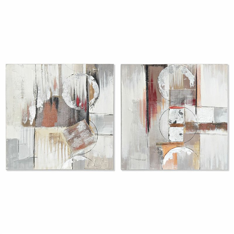 Cadre DKD Home Decor Abstrait (60 x 2,8 x 60 cm) (2 Unités)