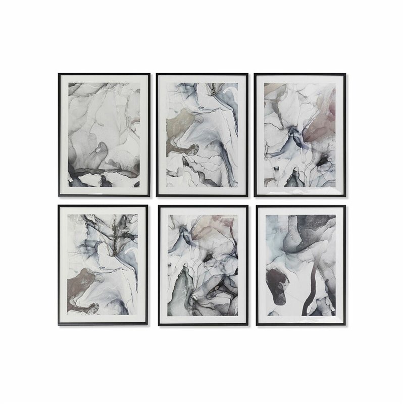 Cadre DKD Home Decor Abstrait Moderne (6 Unités) (50 x 3 x 70 cm)
