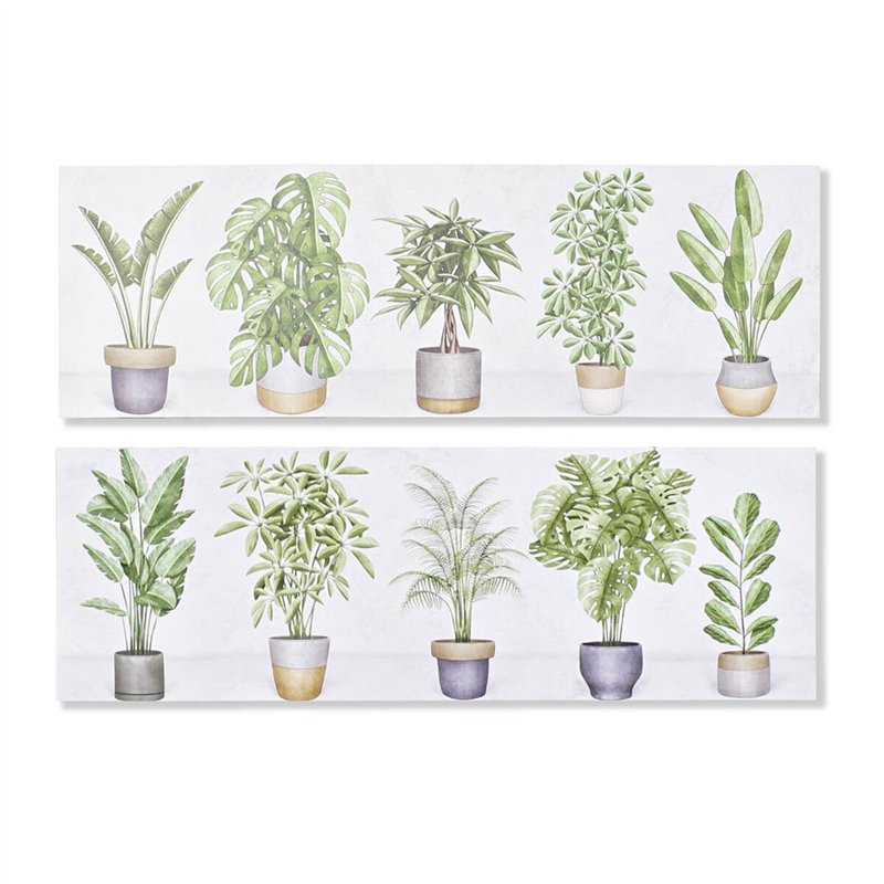 Cadre DKD Home Decor Plante (90 x 2,3 x 30 cm) (90 x 1,5 x 30 cm) (2 Unités)