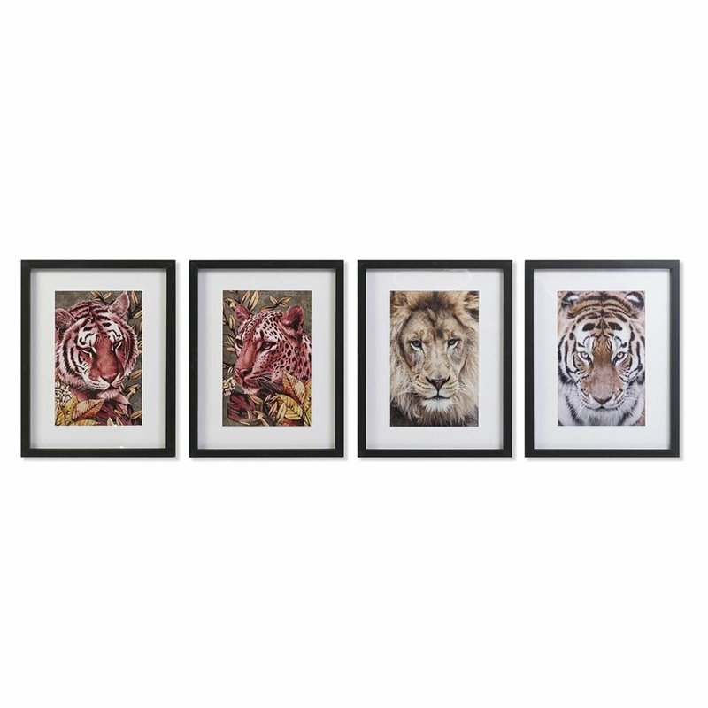 Cadre DKD Home Decor Colonial Jungle (35 x 2,5 x 45 cm) (35 x 2 x 45 cm) (4 Unités)