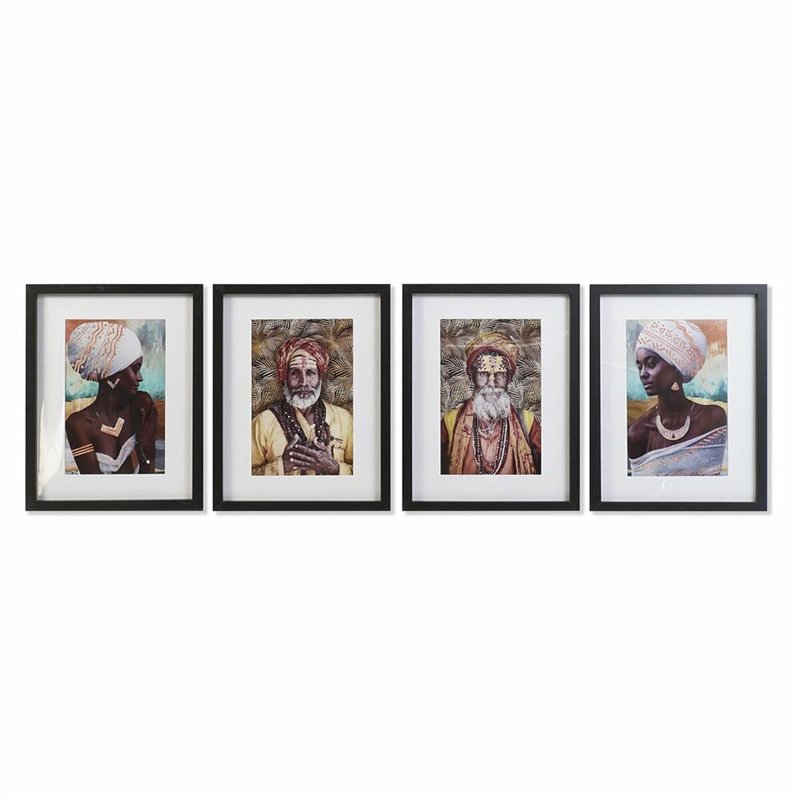 Cadre DKD Home Decor Colonial Ethnique (35 x 2,5 x 45 cm) (4 Unités)