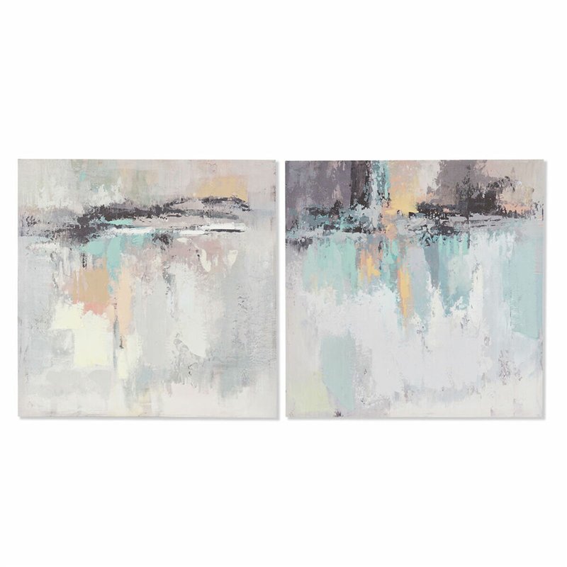 Cadre DKD Home Decor Abstrait Moderne (60 x 2,5 x 60 cm) (2 Unités)