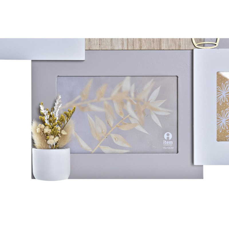 Image secondaire de Cadre photo DKD Home Decor Love Home Bois Fleur Naturel (46 x 3 x 39 cm) (2 Unités)