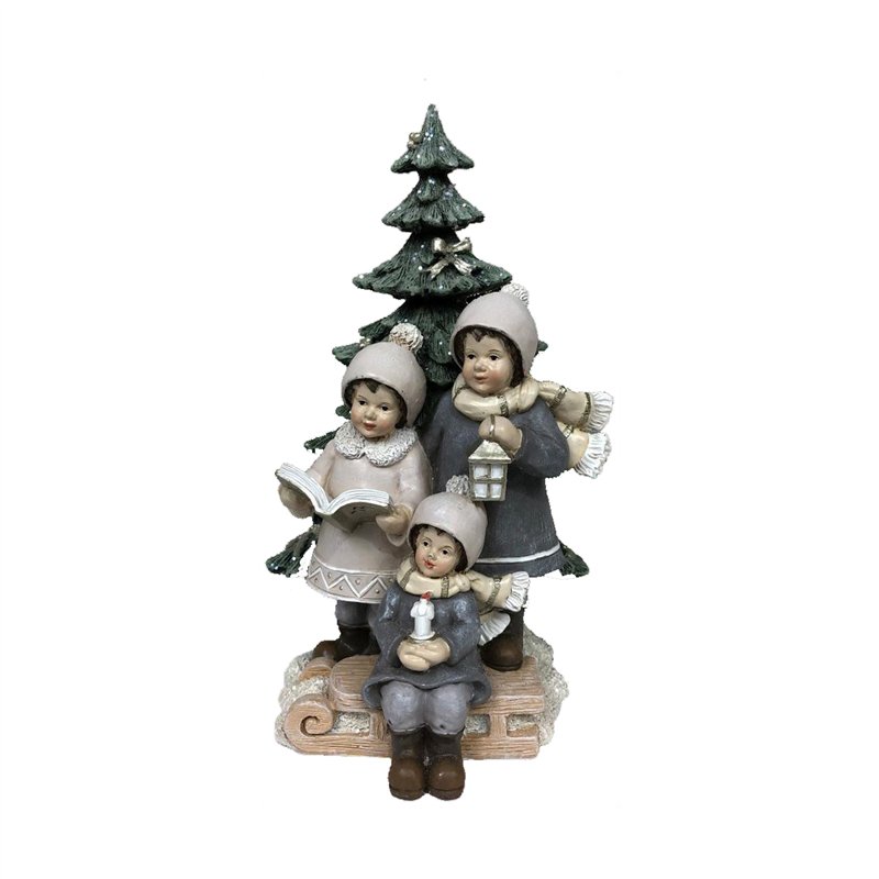 Image secondaire de Décorations de Noël DKD Home Decor Résine Enfants (11,5 x 11,5 x 21 cm) (2 Unités)