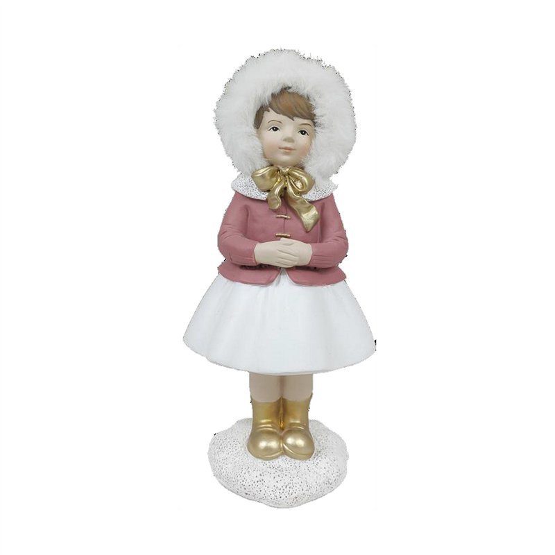 Image secondaire de Décorations de Noël DKD Home Decor Résine Filles (4 x 4 x 9,5 cm) (2 Unités)