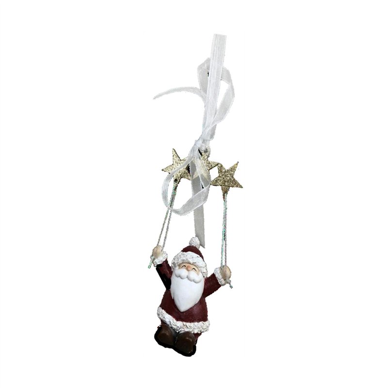 Image secondaire de Décorations de Noël DKD Home Decor Résine Père Noël (6,5 x 4 x 13,5 cm) (6 Unités)