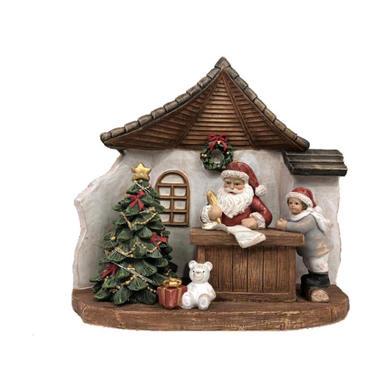 Image secondaire de Décorations de Noël DKD Home Decor Résine Père Noël (19 x 9,5 x 18 cm) (2 Unités)