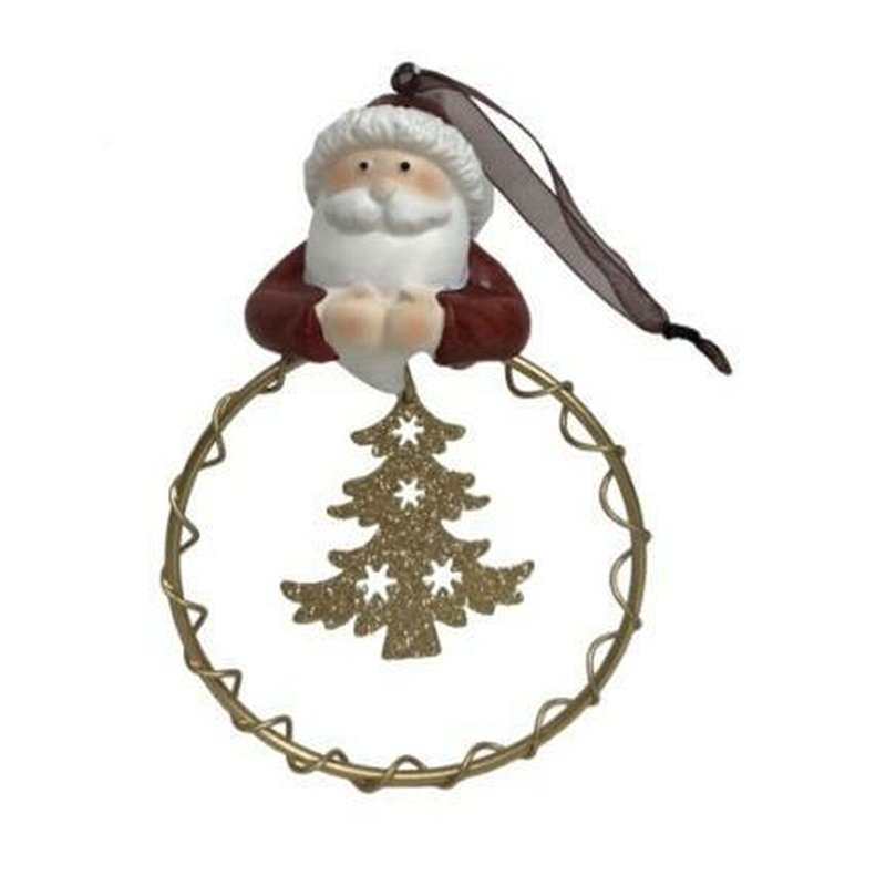 Image secondaire de Décorations de Noël DKD Home Decor Résine Cercles (9 x 3 x 13,5 cm) (6 Unités)