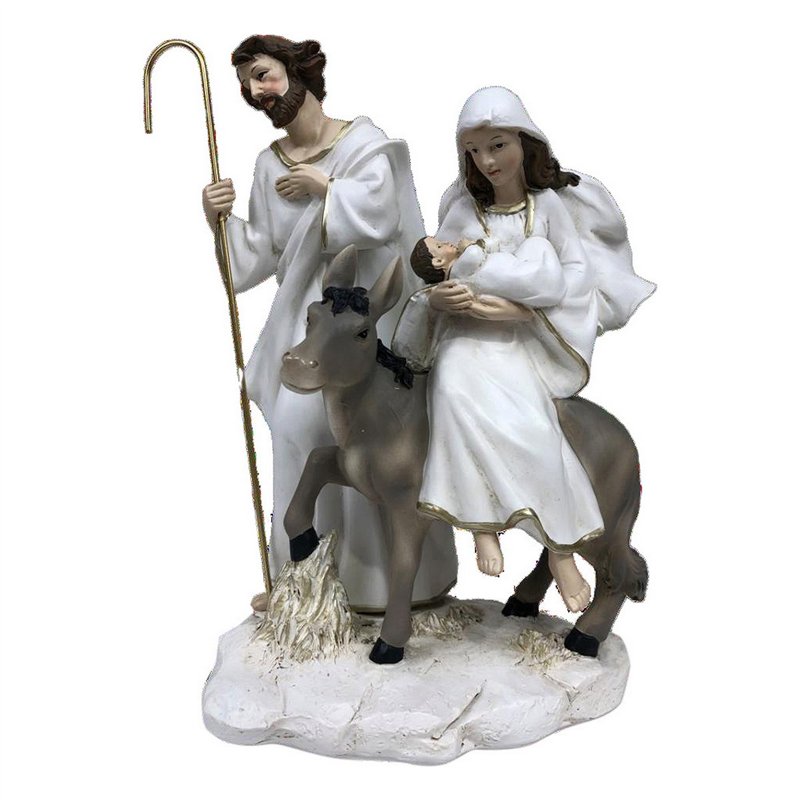 Image secondaire de Crèche de Noël DKD Home Decor Résine (2 Unités) (12 x 12 x 21 cm)
