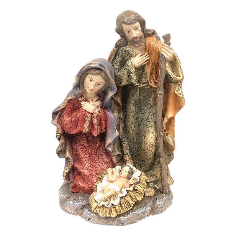 Image secondaire de Crèche de Noël DKD Home Decor Résine (2 Unités) (12 x 10 x 19 cm)