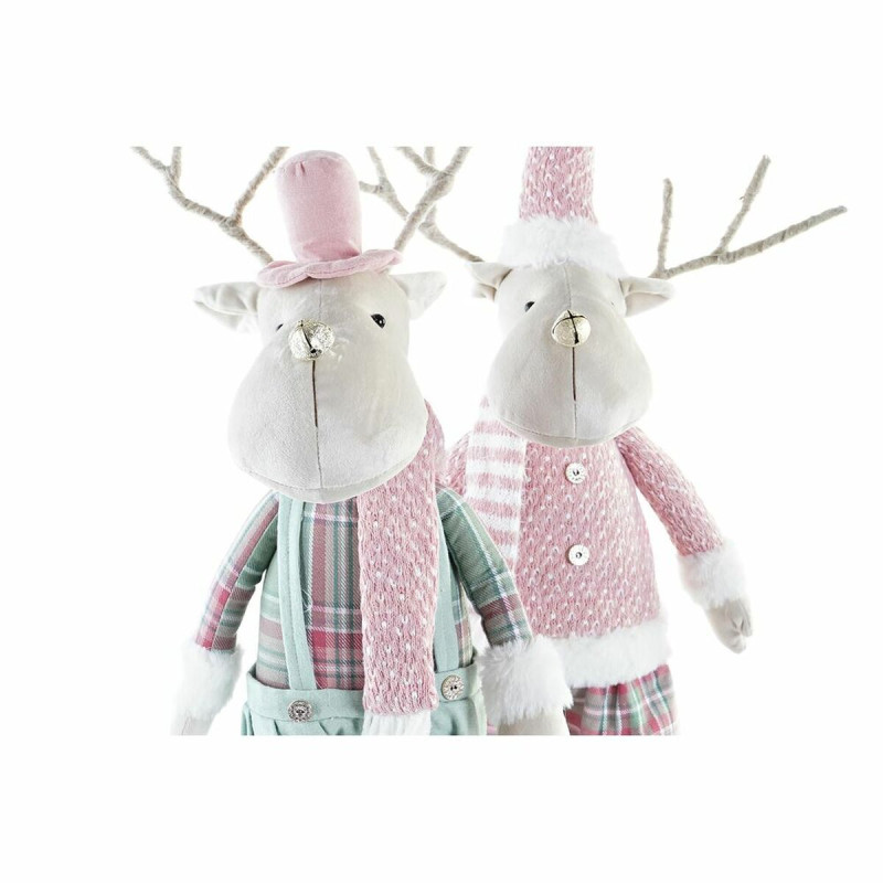 Image secondaire de Décorations de Noël DKD Home Decor Renne Polyester (20 x 17 x 60 cm) (2 Unités)