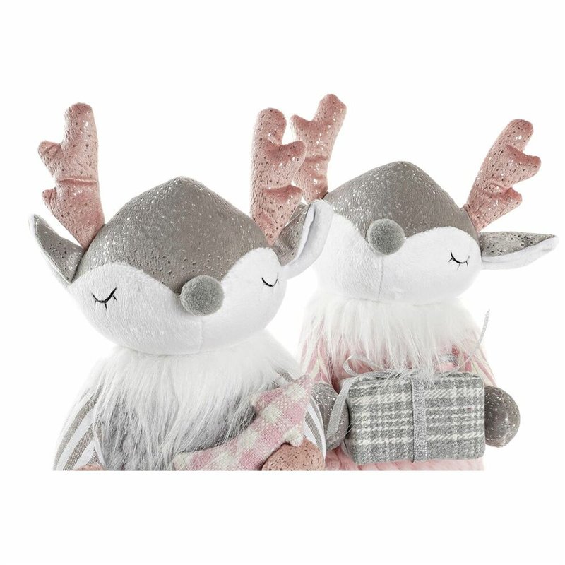 Image secondaire de Figurine Décorative DKD Home Decor Noël Animal Polyester Cerf (14 x 17 x 28 cm) (2 Unités)