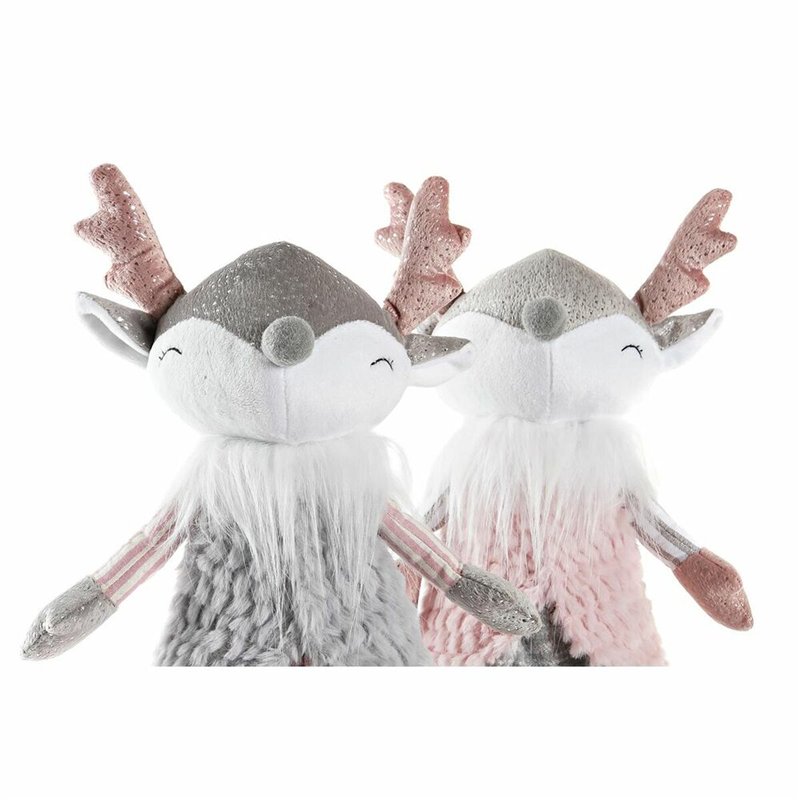 Image secondaire de Figurine Décorative DKD Home Decor Noël Animal Polyester Cerf (15 x 11 x 49 cm) (2 Unités)
