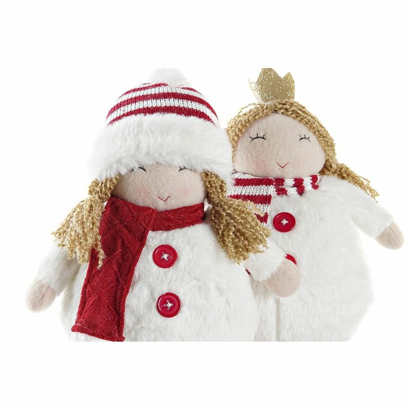 Image secondaire de Figurine Décorative DKD Home Decor Noël Poupée Polyester Filles (17 x 11 x 28 cm) (2 Unités)