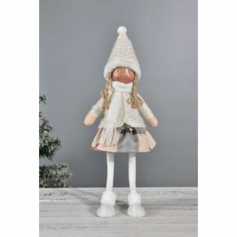 Image secondaire de Figurine Décorative DKD Home Decor Noël Poupée Polyester Filles (15 x 9 x 43 cm) (2 Unités)