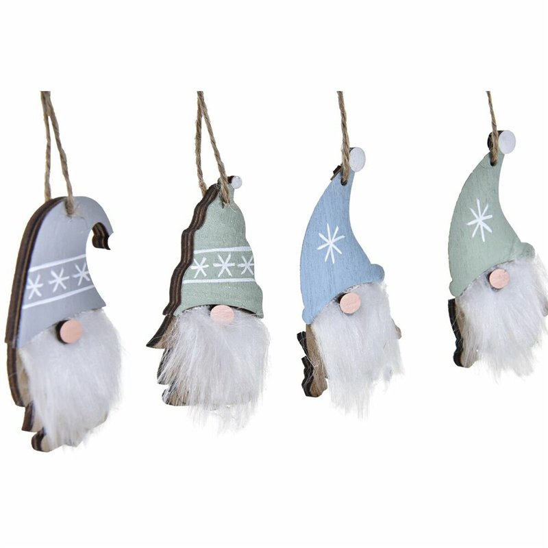 Image secondaire de Ensemble Décorations de Noël DKD Home Decor Polyester Bois MDF (21 x 8 x 1,5 cm) (2 Unités)