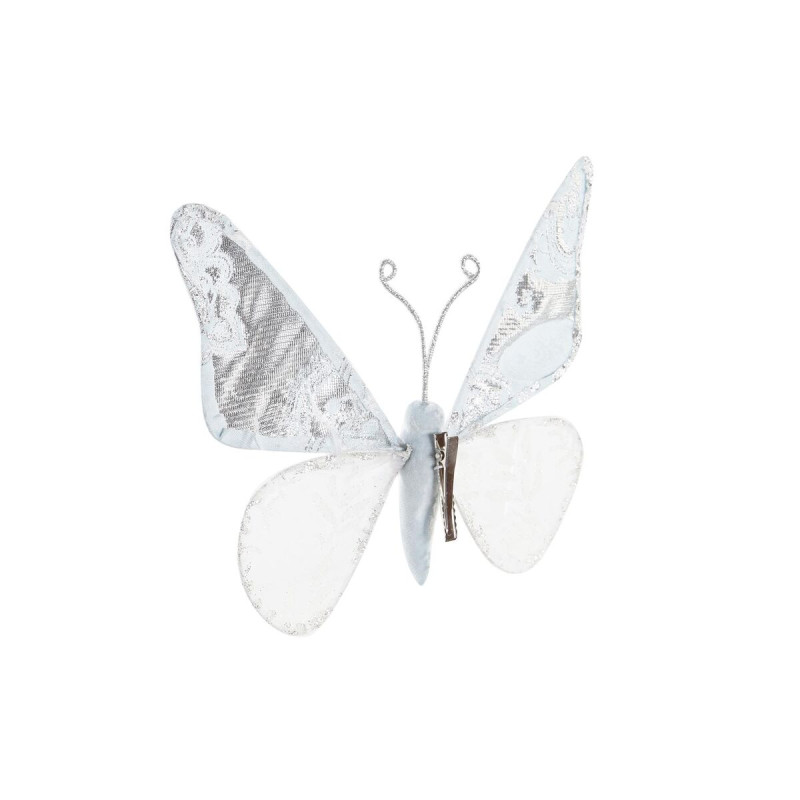 Image secondaire de Décorations de Noël DKD Home Decor Polyester Papillon (2 Unités) (23 x 3 x 19 cm)
