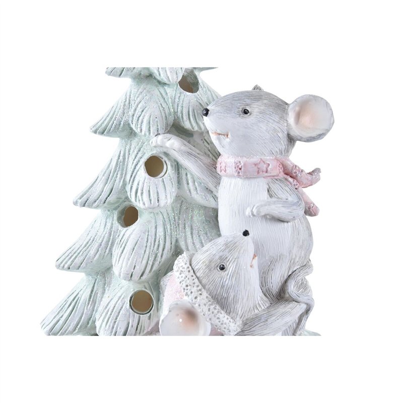 Image secondaire de Décorations de Noël DKD Home Decor Souris Résine (13 x 8,5 x 16 cm) (2 Unités)