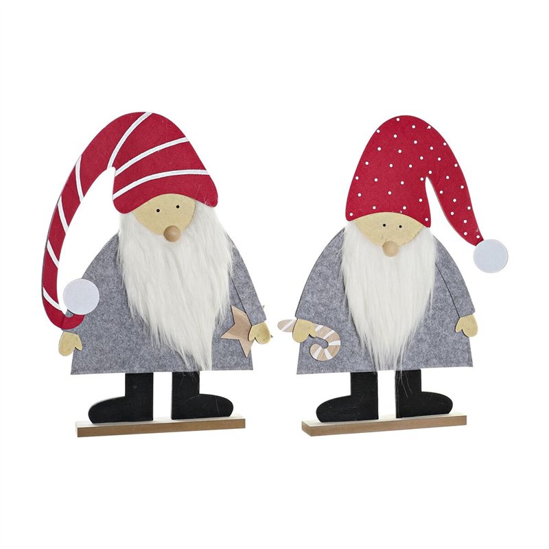 Décorations de Noël DKD Home Decor MDF Feutre (34 x 6 x 64 cm) (2 Unités)