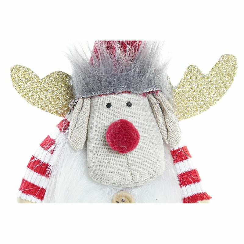 Image secondaire de Décorations de Noël DKD Home Decor Polyester Renne (8 x 5 x 23 cm) (2 Unités)