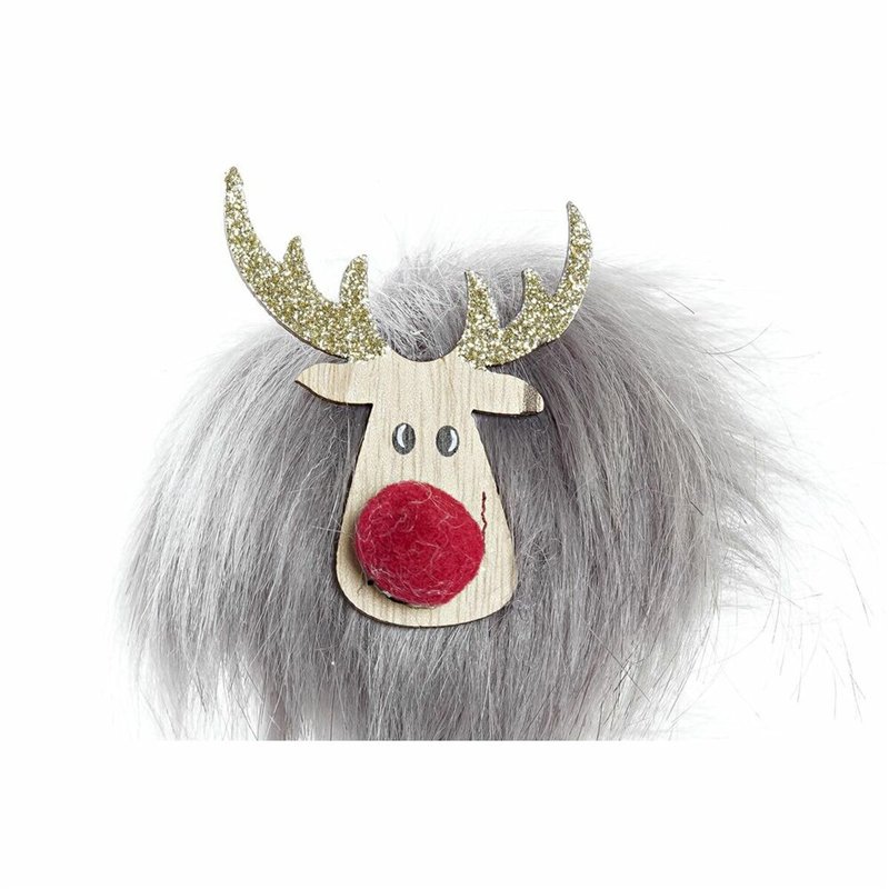 Image secondaire de Décorations de Noël DKD Home Decor Polyester Renne (7 x 5 x 16 cm) (2 Unités)