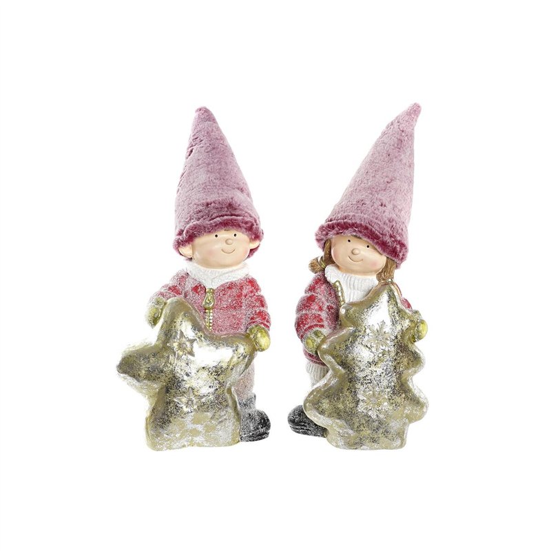 Décorations de Noël DKD Home Decor Enfants Magnésium (25,5 x 18,5 x 55 cm) (2 Unités)
