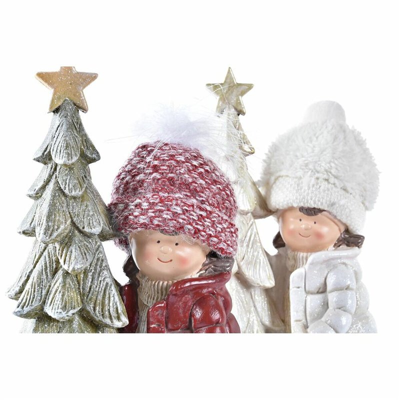 Image secondaire de Décorations de Noël DKD Home Decor Polyester Résine Paillettes Enfants (17 x 11 x 27,5 cm) (2 Unités)
