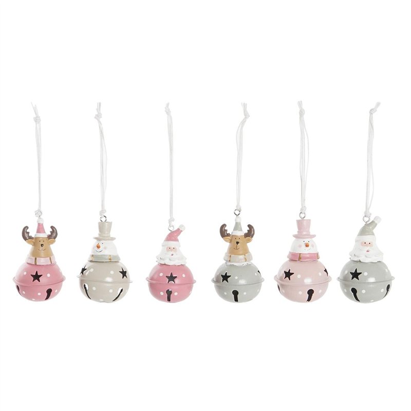 Décorations de Noël DKD Home Decor Métal Résine (5 x 5 x 9 cm) (6 Unités)