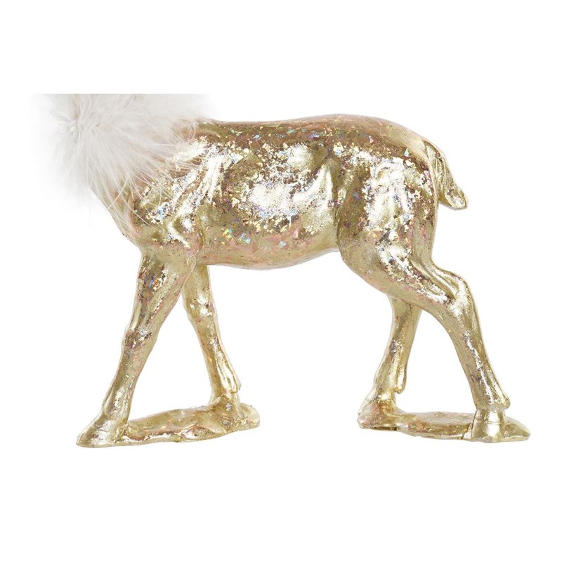 Image secondaire de Décorations de Noël DKD Home Decor Résine Renne (17,5 x 9 x 22,5 cm) (2 Unités)